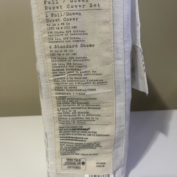 NWT Wamsutta Vintage Dinan 3-Piece Full/Queen Duvet Cover Set Floral Grey - Picture 4 of 4